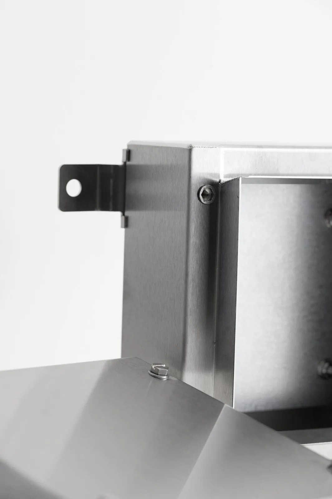 iSTB junction box · lid removed · interior view · 316L stainless · IP66